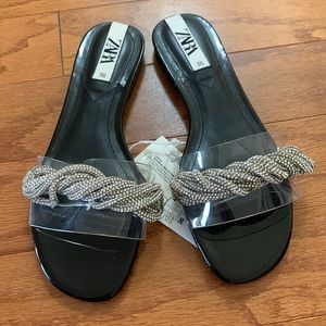 Zara sparkled sandals size 36 NWT